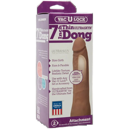 Vac-U-Lock 7 Inc Thin Ultraskyn Dong packaging on a white background