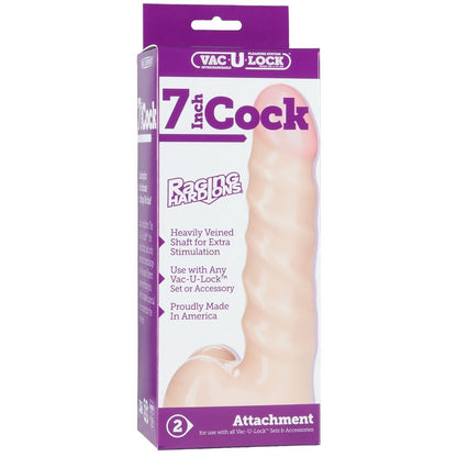 Vac-U-Lock 7 Inch Cock attachment packaging on a white background