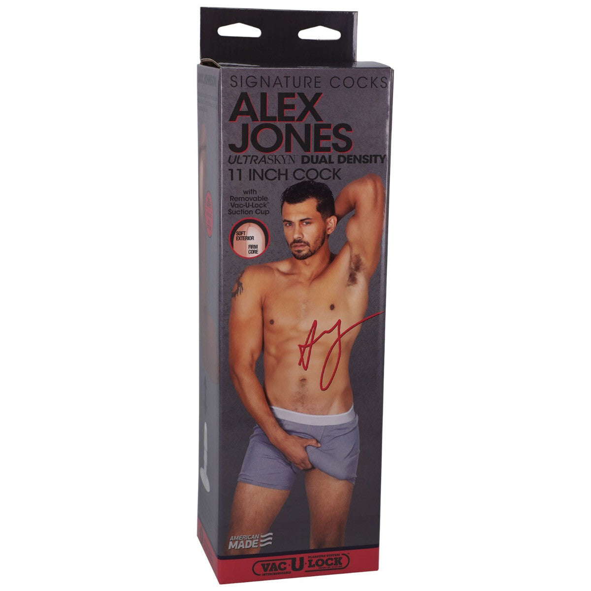 Doc Johnson Signature Cocks Alex Jones Ultraskyn Vac-U-Lock Suction Cup Dildo