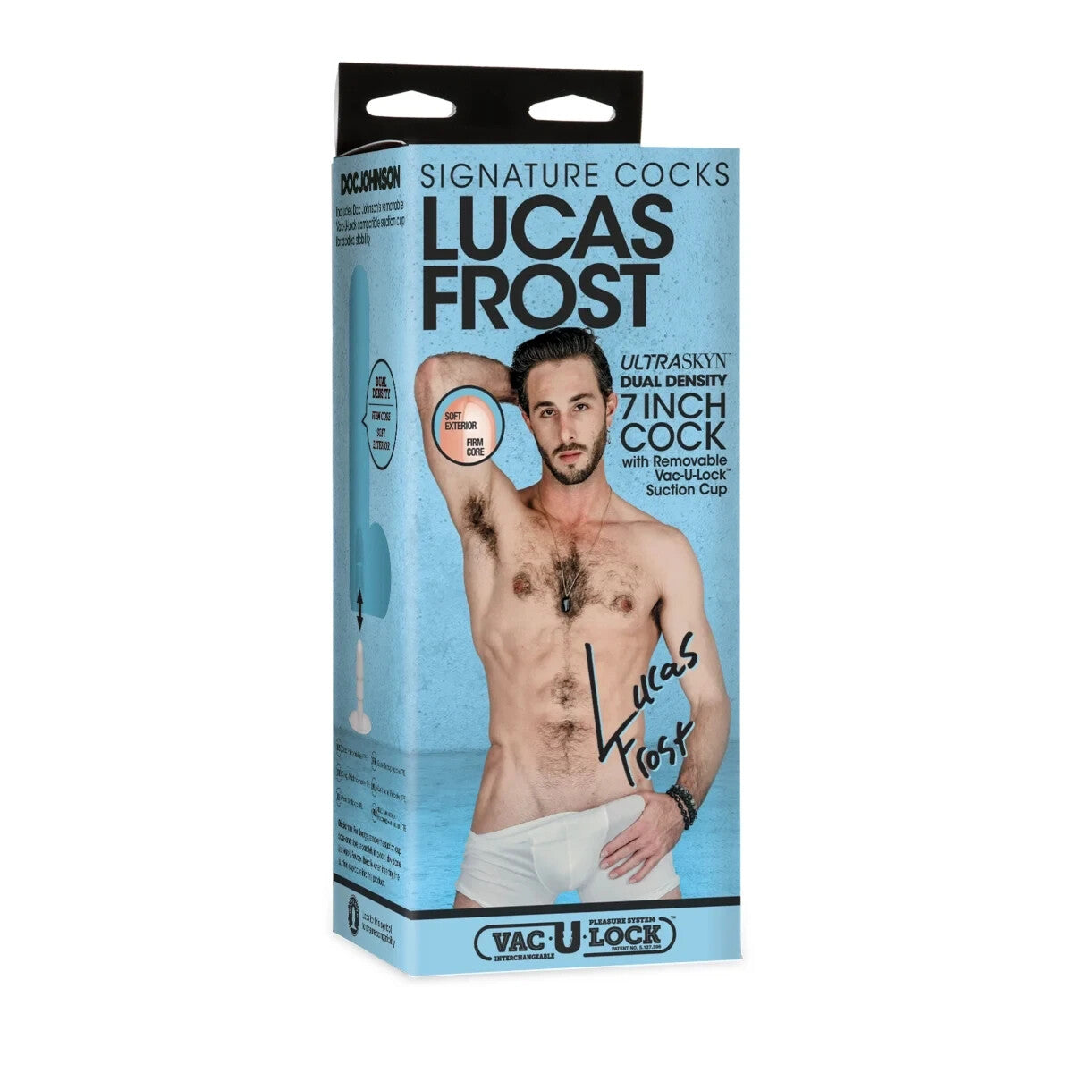 Doc Johnson Signature Cocks Lucas Frost Ultraskyn Vac-U-Lock Suction Cup Dildo