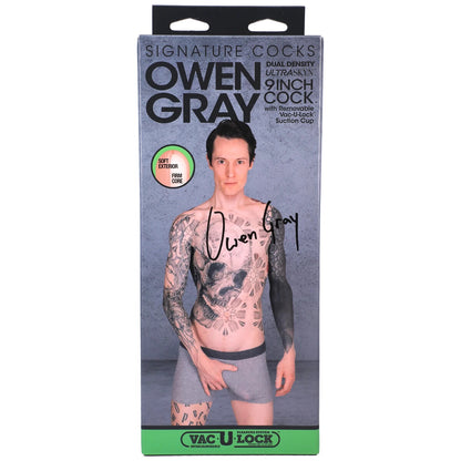 Doc Johnson Signature Cocks Owen Gray 9 Inch Ultraskyn Vac-U-Lock Suction Cup