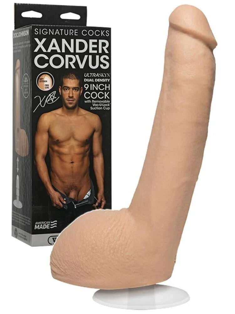 Doc Johnson Signature Cocks Xander Corvus Ultraskyn Vac-U-Lock Plug Dildo 9 Inch