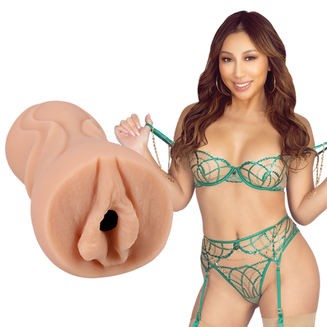 Nicole Doshi next to her stroker on a white background