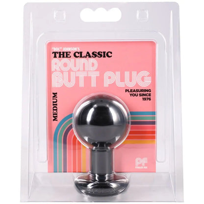 Doc Johnson The Classic Round Anal Butt Plug packaging on a white background