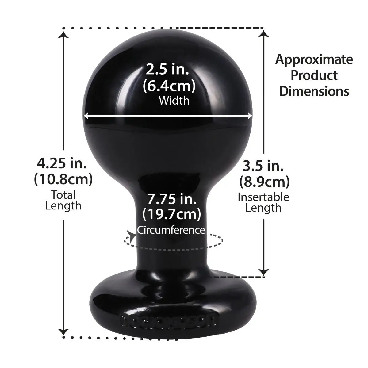 Doc Johnson The Classic Round Anal Butt Plug packaging on a white background