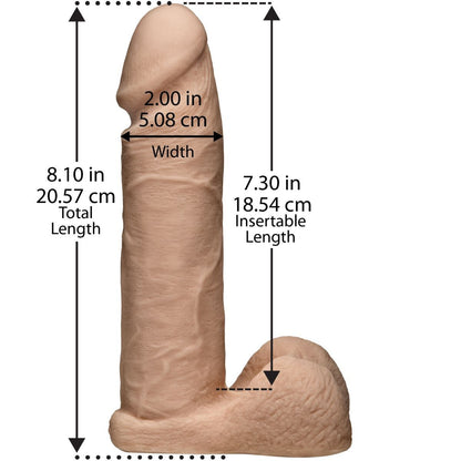 Doc Johnson UR3 Realistic Ultraskyn Cock Vac-U-Lock Dual Density 8 Inch Dildo