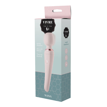 Pink and rose gold sex toy with 'VIVRE' branding on a white background