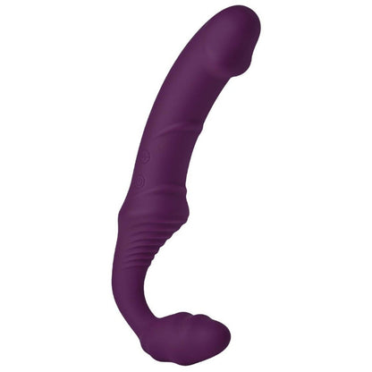 Purple silicone shaft with ergonomic design on a white background