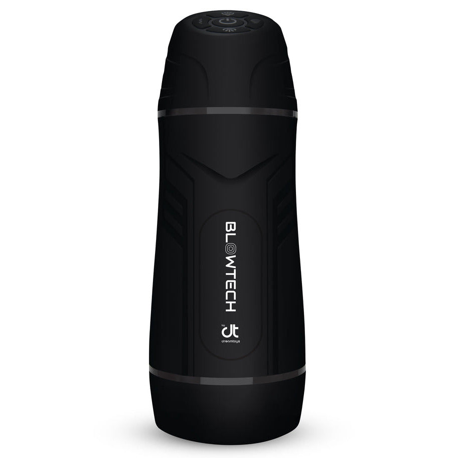 Black handheld device with 'BLOWWTECH' branding on a white background