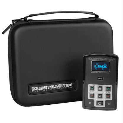 ElectraStim Linx Dual Channel App Controlled E-Stim Tens Electro Stimulator on a white background
