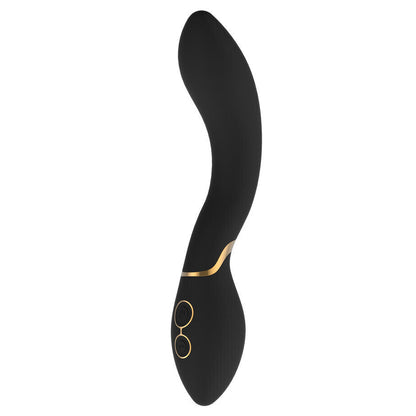 Black and gold vibrator on a white background