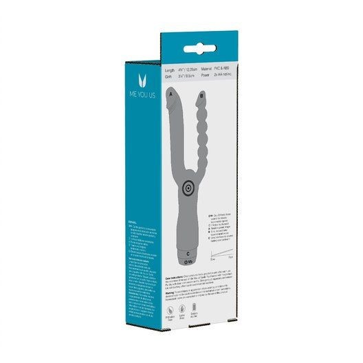 Product packaging with a gray tool on a white background