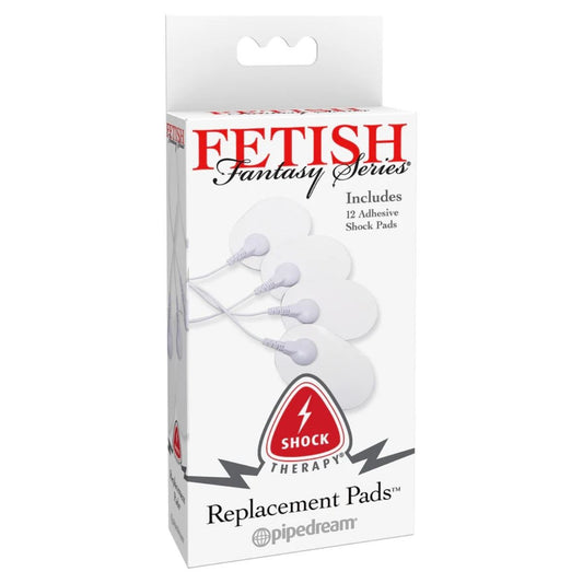 Box of Fetish Fantasy Series Shock Therapy Replacement Pads on a white background