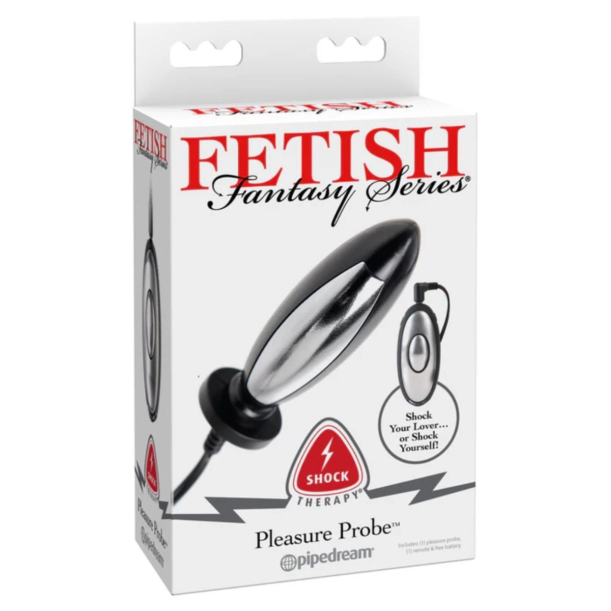 Box of Fetish Fantasy Series Pleasure Probe by Shock Therapy on a white background