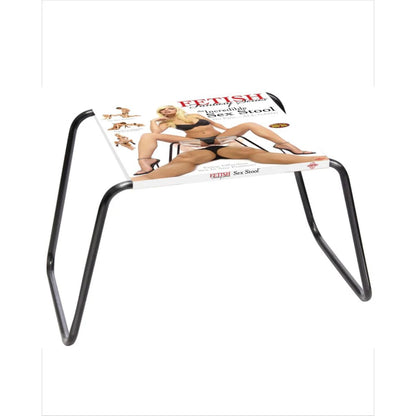Sexualized product with a model on a white background
