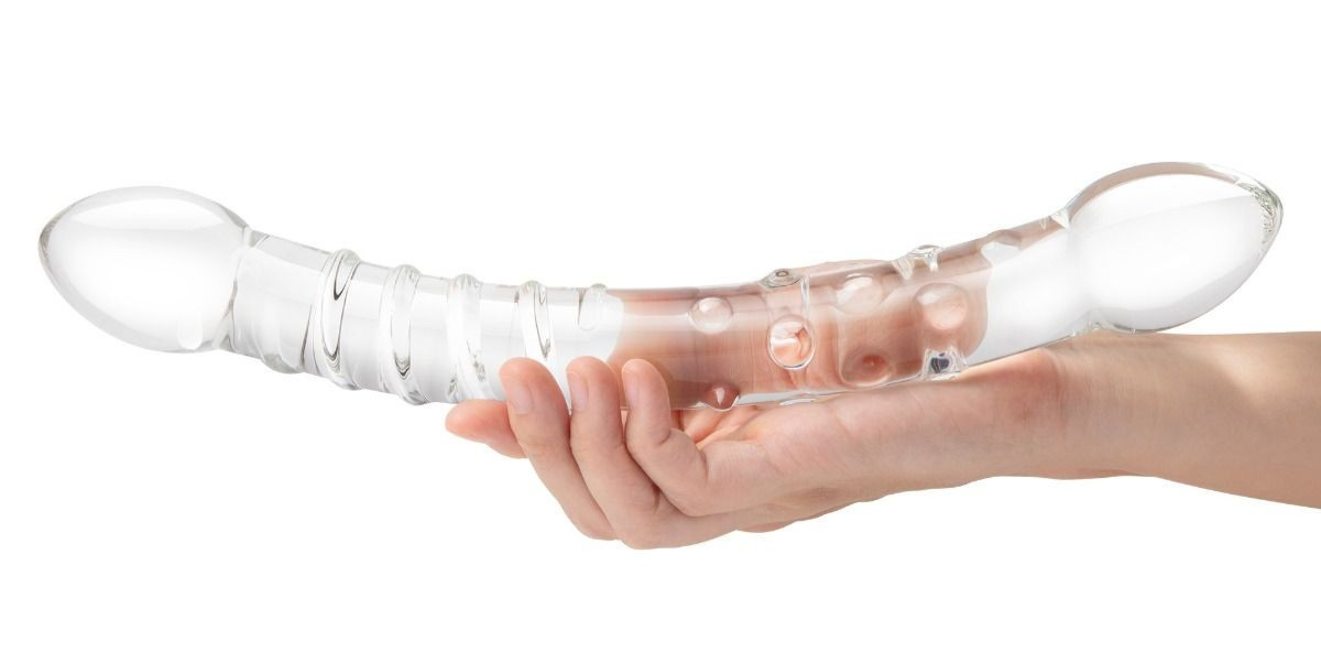 Gläs 12 Inch Girthy Double Trouble Handblown Glass Cock Glass Dildo Massager
