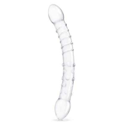Gläs 12 Inch Girthy Double Trouble Handblown Glass Cock Glass Dildo Massager