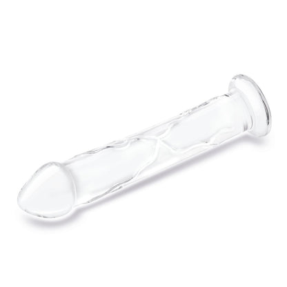 Gläs 12 Inch Standing Handblown Veiny Glass Cock Glass Dildo Flat Base Massager