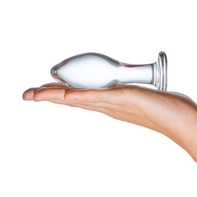 Gläs 4 Inch Classic Luxury Handblown Glass Anal Butt Plug Training Ass 6