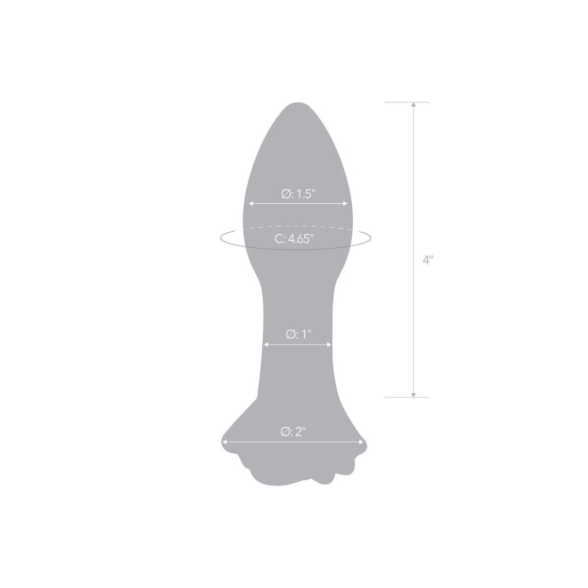 Gläs 5 Inch Rosebud Luxury Handblown Glass Anal Butt Plug Training Ass Sex Toy