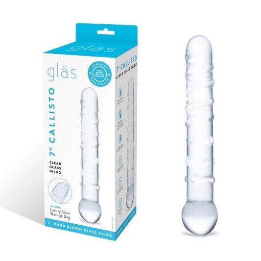 Gläs 7 Inch Callisto Double Dual Ended Handblown Glass Cock Dildo Anal Massager