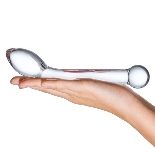 Glas 8 Inch Slimline G-Spot Luxury Handblown Glass Dildo Anal Prostate Massager