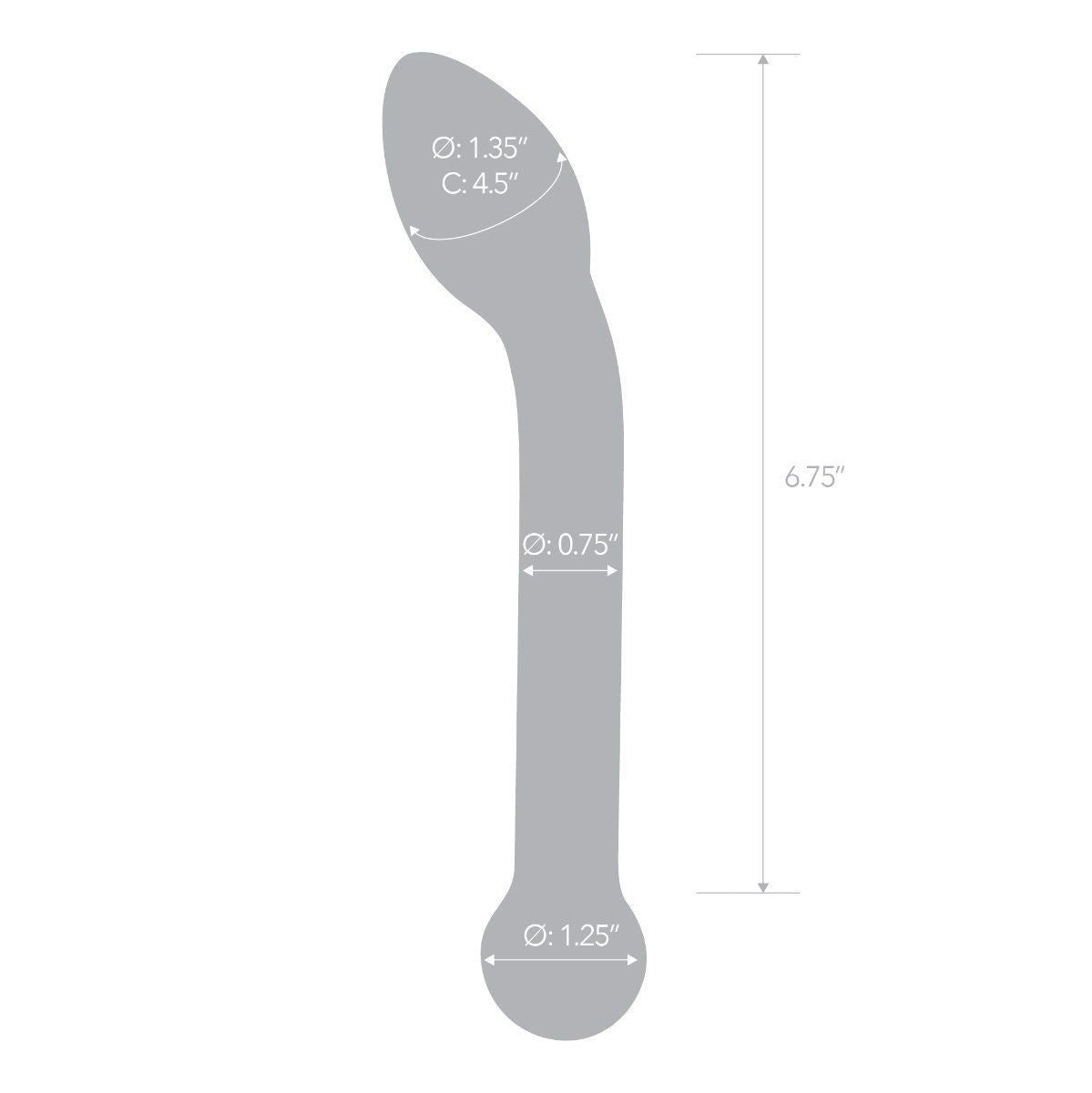 Glas 8 Inch Slimline G-Spot Luxury Handblown Glass Dildo Anal Prostate Massager