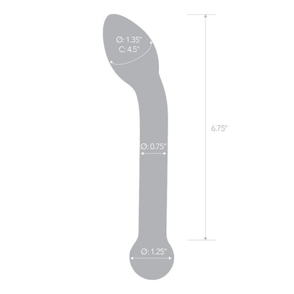 Glas 8 Inch Slimline G-Spot Luxury Handblown Glass Dildo Anal Prostate Massager