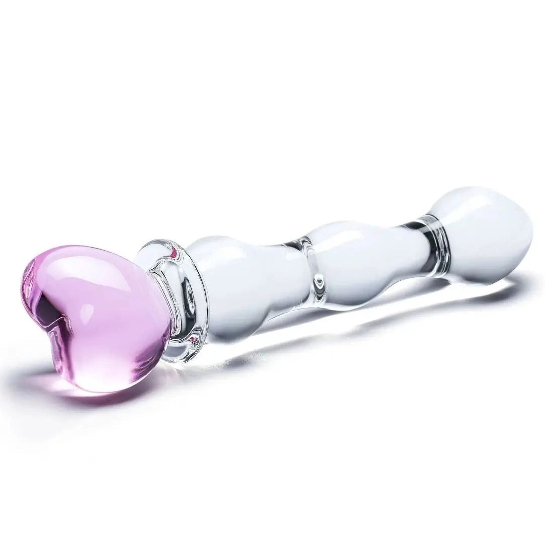 Gläs 8 Inch Sweetheart Luxury Handblown Glass Dildo Anal Prostate Massager Probe