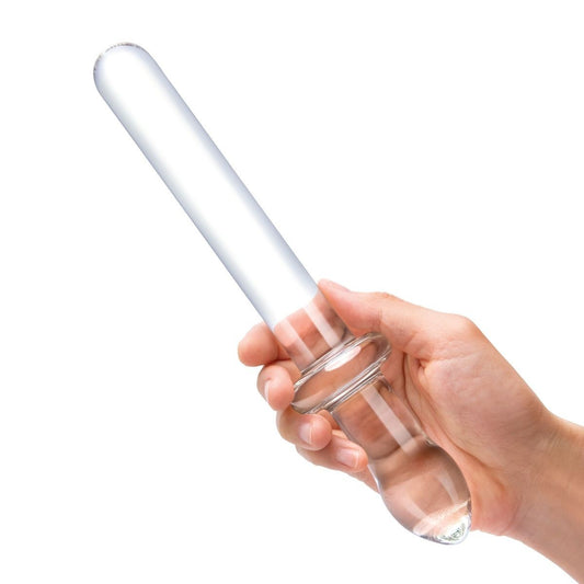 Gläs 9.25 Inch Smooth Double Dual End Handblown Glass Cock Dildo Anal Butt Plug