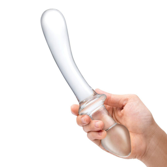 Gläs 9 Inch Classic Curved Double End Handblown Glass Cock Dildo Anal Butt Plug