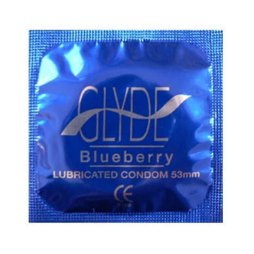 Glyde Ultra Blueberry Flavour Vegan Condoms 100 Bulk Pack