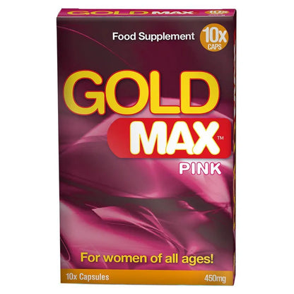 Gold Max Pink food supplement box on a white background