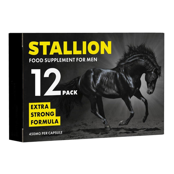 Box of Stallion food supplement for men with a horse on the cover
