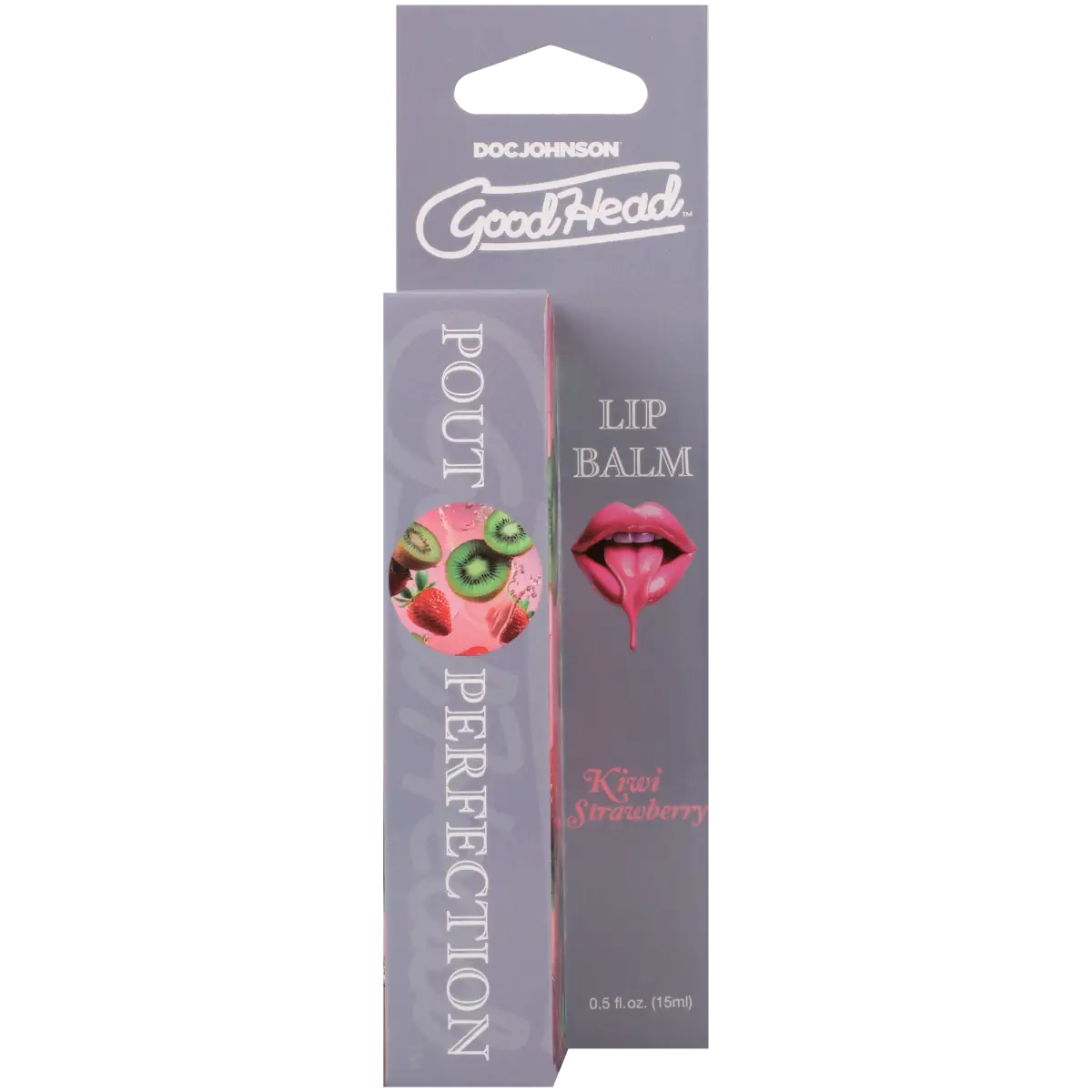 Lip balm packaging with 'GoodHead' branding on a white background