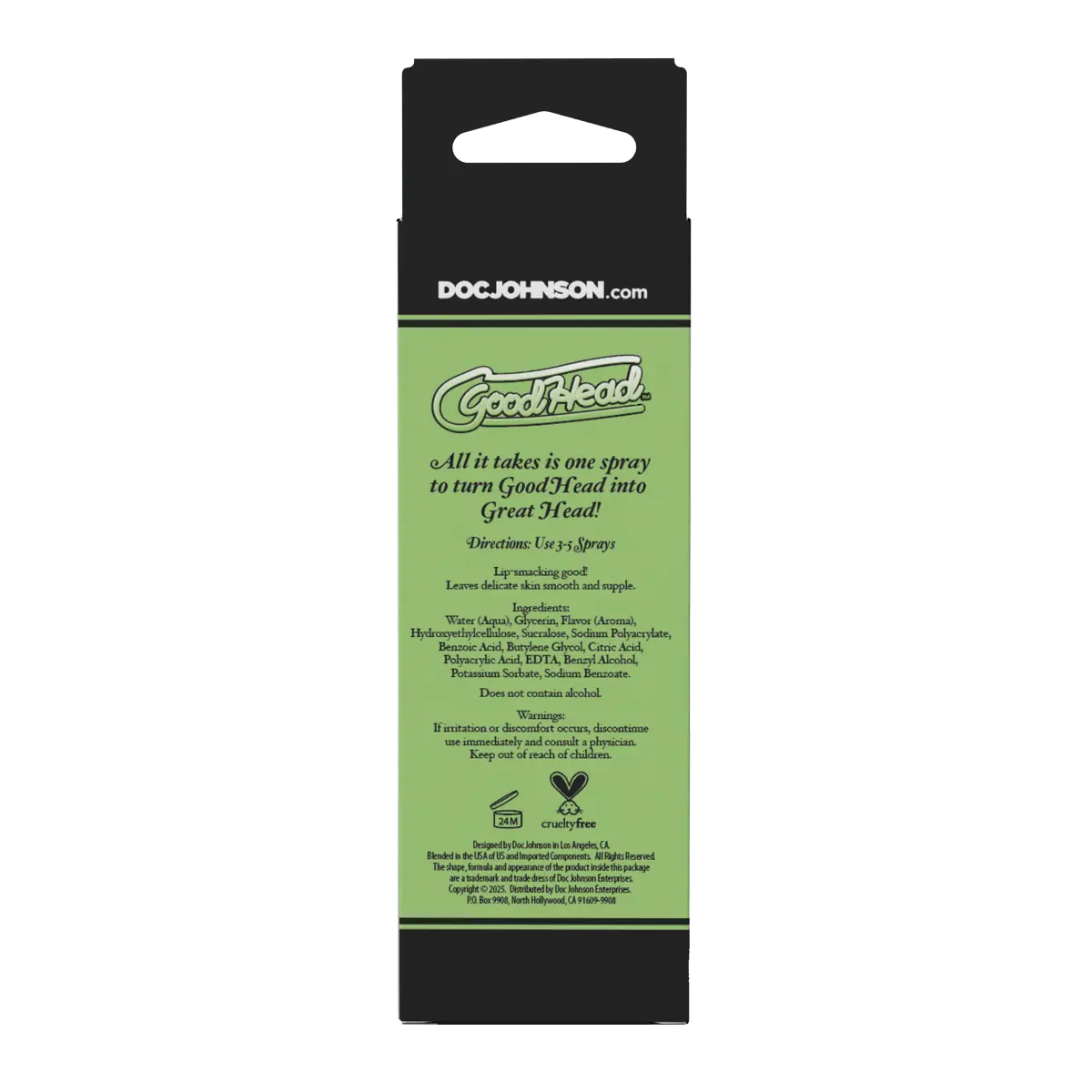 GoodHead product packaging with green label and black border on a white background