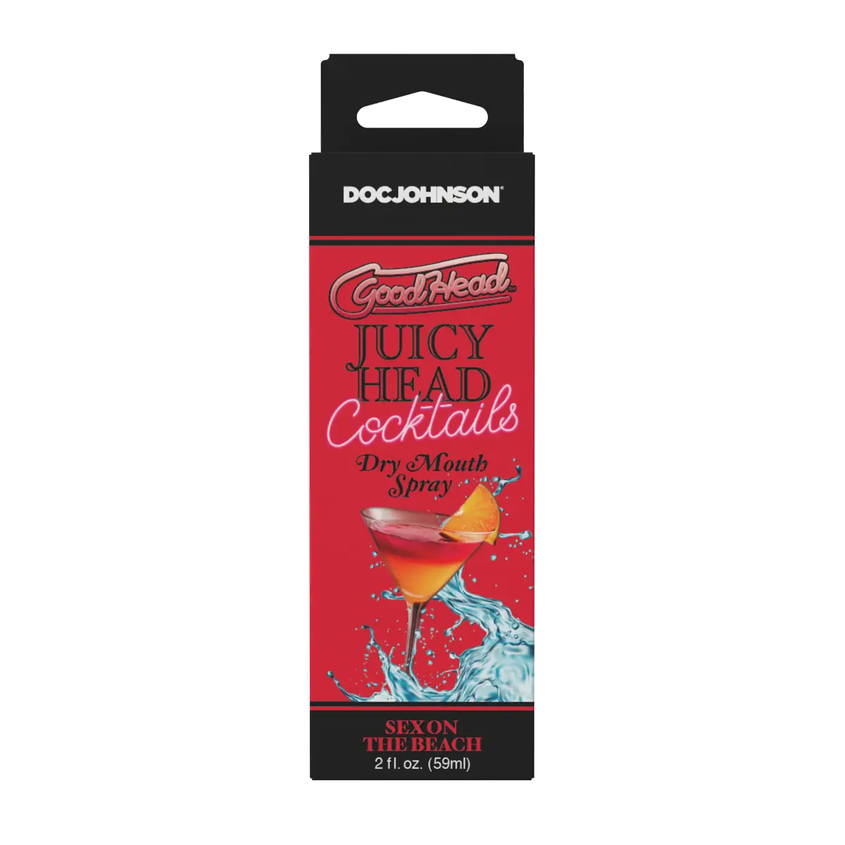 GoodHead Juicy Head Cocktails dry mouth spray packaging on a white background