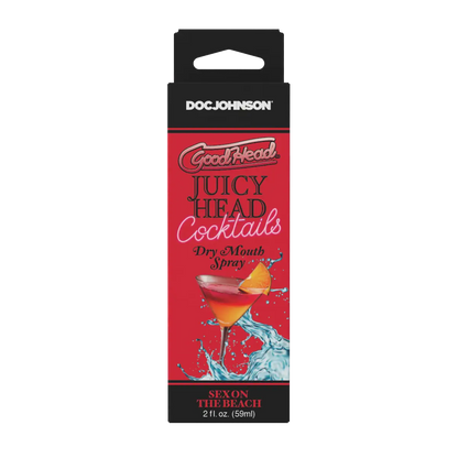GoodHead Juicy Head Cocktails dry mouth spray packaging on a white background