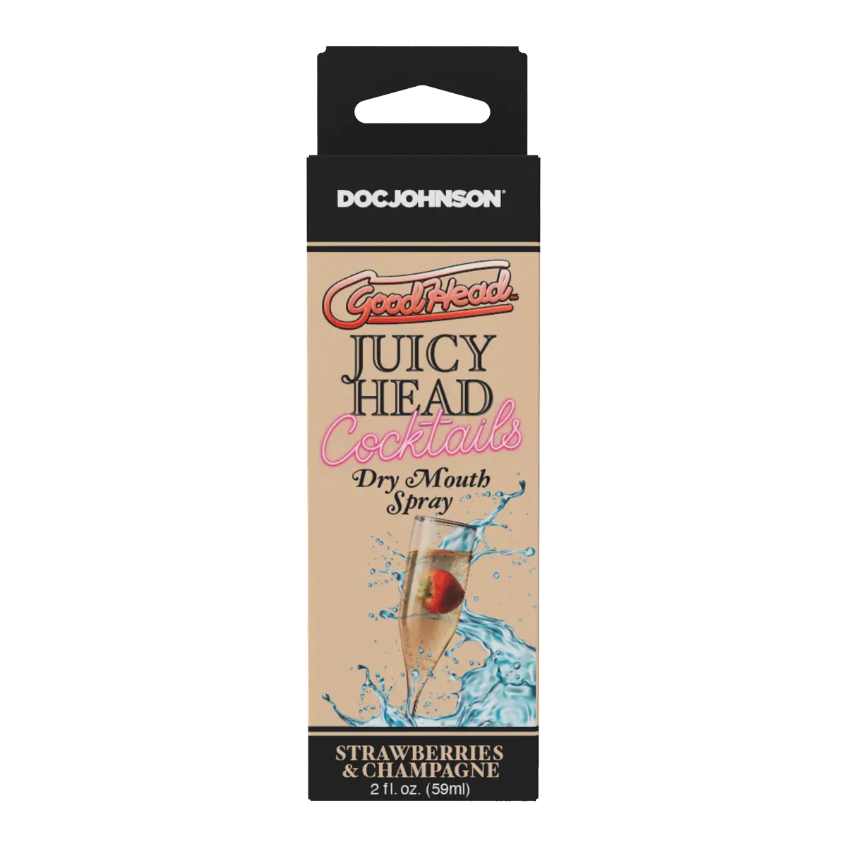 GoodHead Juicy Head Cocktails dry mouth spray packaging on a white background