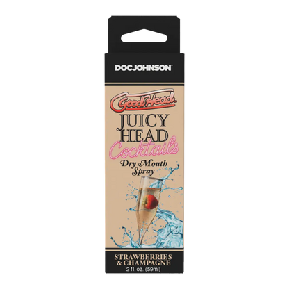 GoodHead Juicy Head Cocktails dry mouth spray packaging on a white background