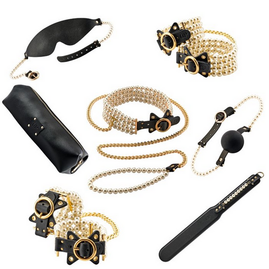 Guilty Pleasure Allure Pearl Pleasure Set BDSM Luxury Bondage Kit Fetish Vegan