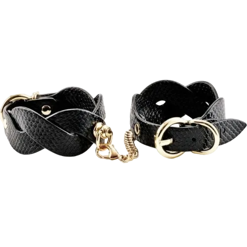 Guilty Pleasure Eclipse Horizon Braided HandCuffs BDSM Bondage Fetish Vegan