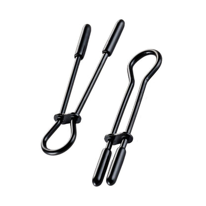 Guilty Pleasure Tassel Tease Nipple Clamps Black Gold BDSM Bondage Fetish Kink