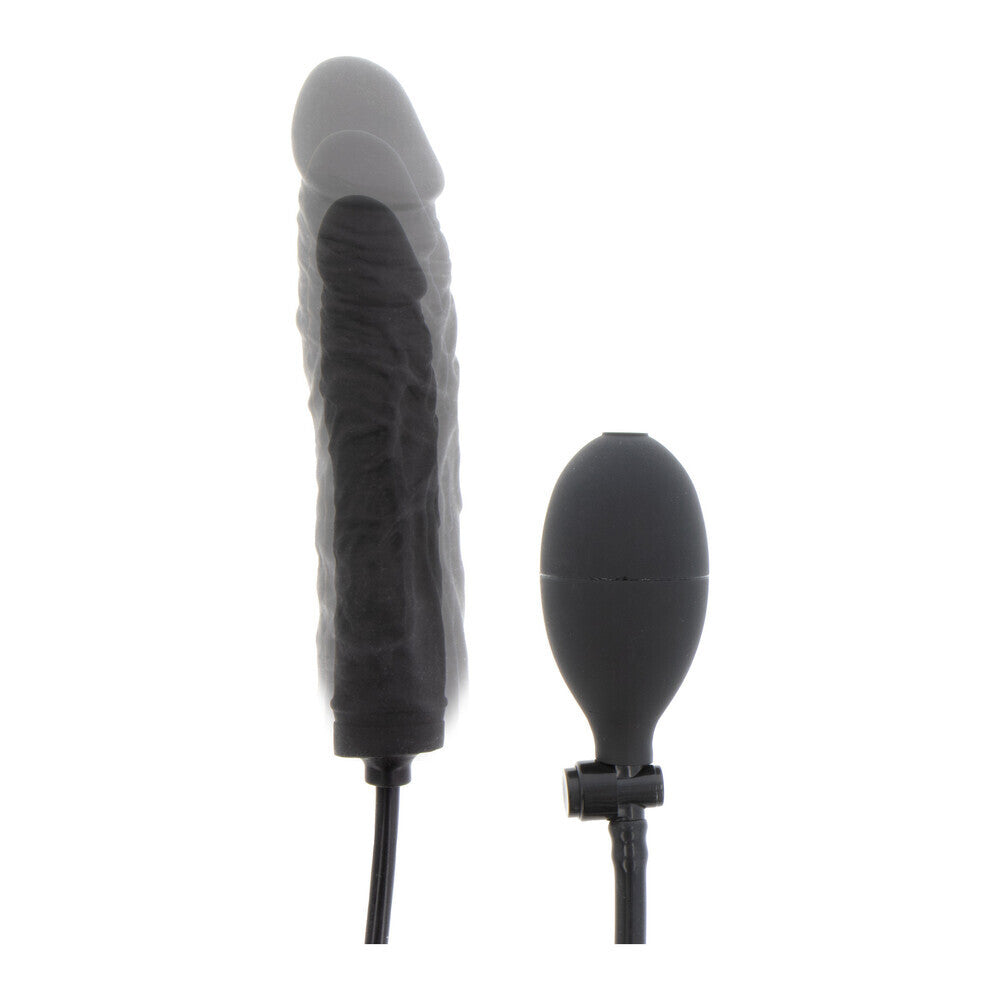 Hidden Desire Extreme Advanced Inflatable Butt Anal Dildo Black Silicone Dong