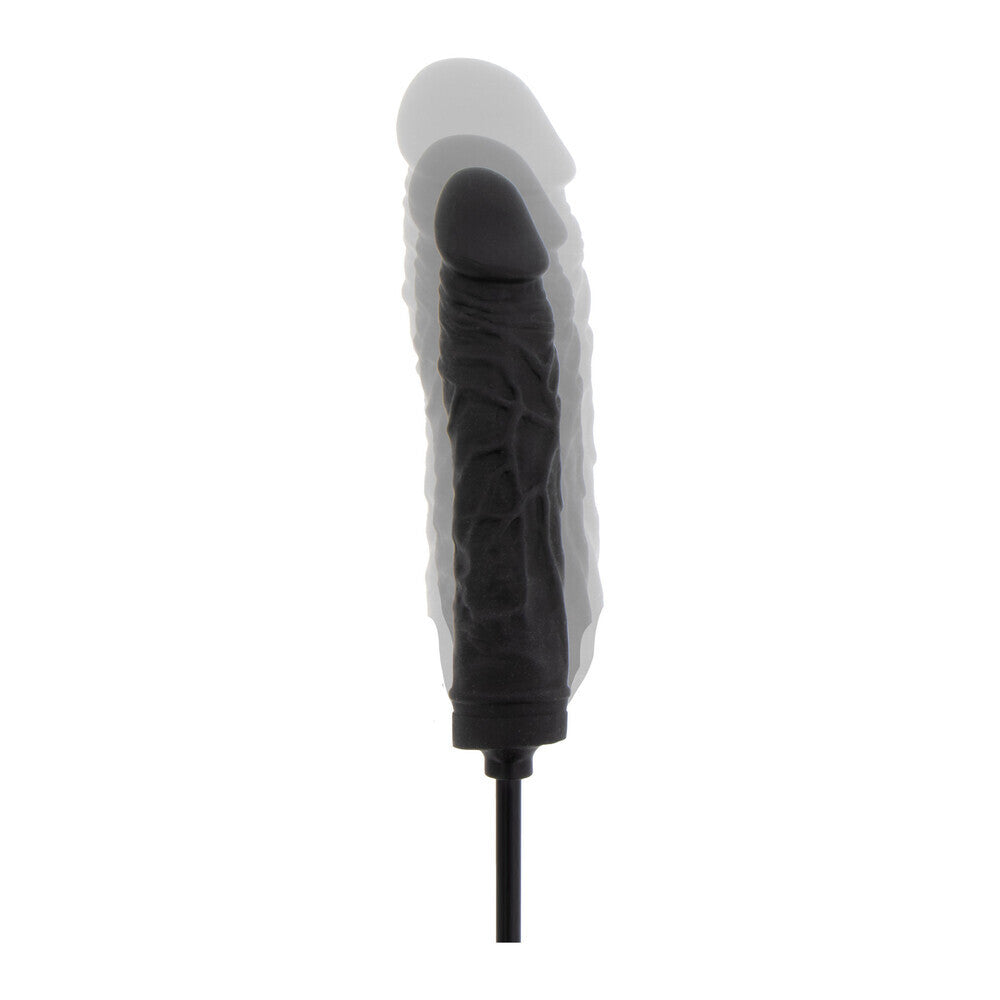 Hidden Desire Extreme Advanced Inflatable Butt Anal Dildo Black Silicone Dong