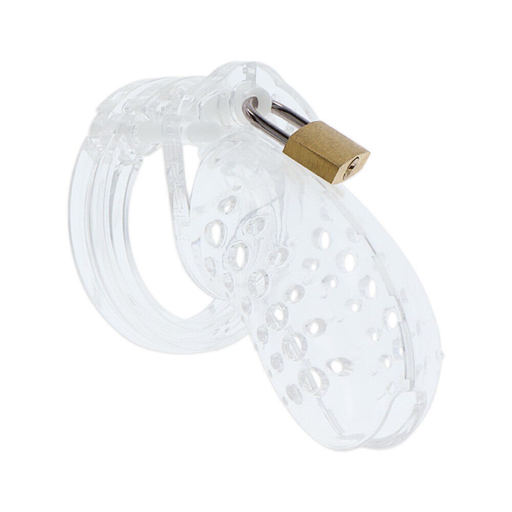Hidden Desire Extreme Clear Male Vented Chastity Cage BDSM Fetish Sexy Sissy
