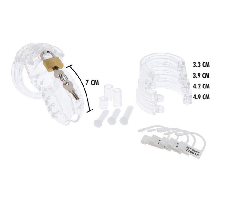 Hidden Desire Extreme Clear Male Vented Chastity Cage BDSM Fetish Sexy Sissy