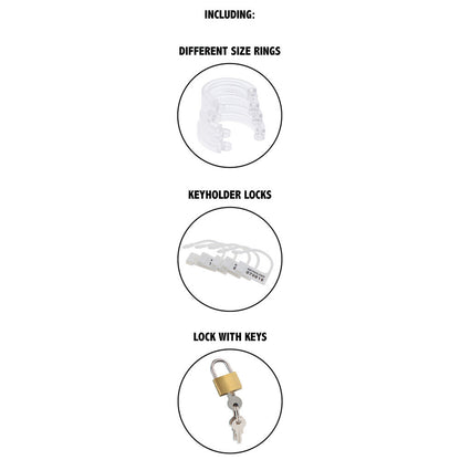 Hidden Desire Extreme Clear Male Vented Chastity Cage BDSM Fetish Sexy Sissy