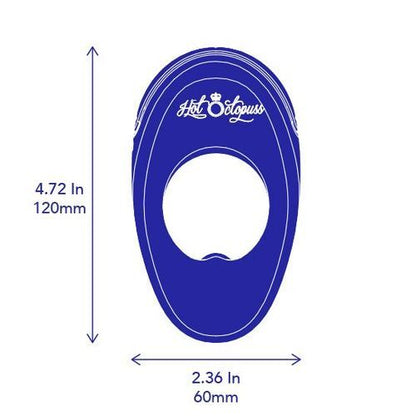 Blue product with 'Hot Octopuss' branding and measurements on a white background