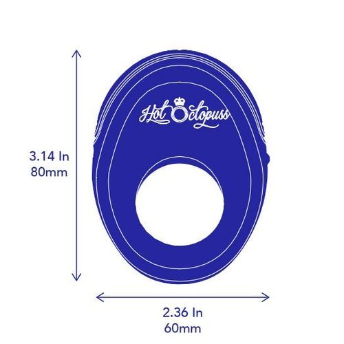 Blue ring with measurements and 'Hot Octopuss' branding on a white background